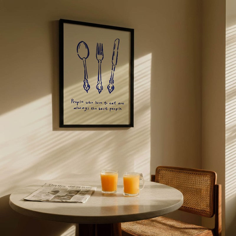 MonoCutlery  Archival Canvas Wall Art - Black media 5