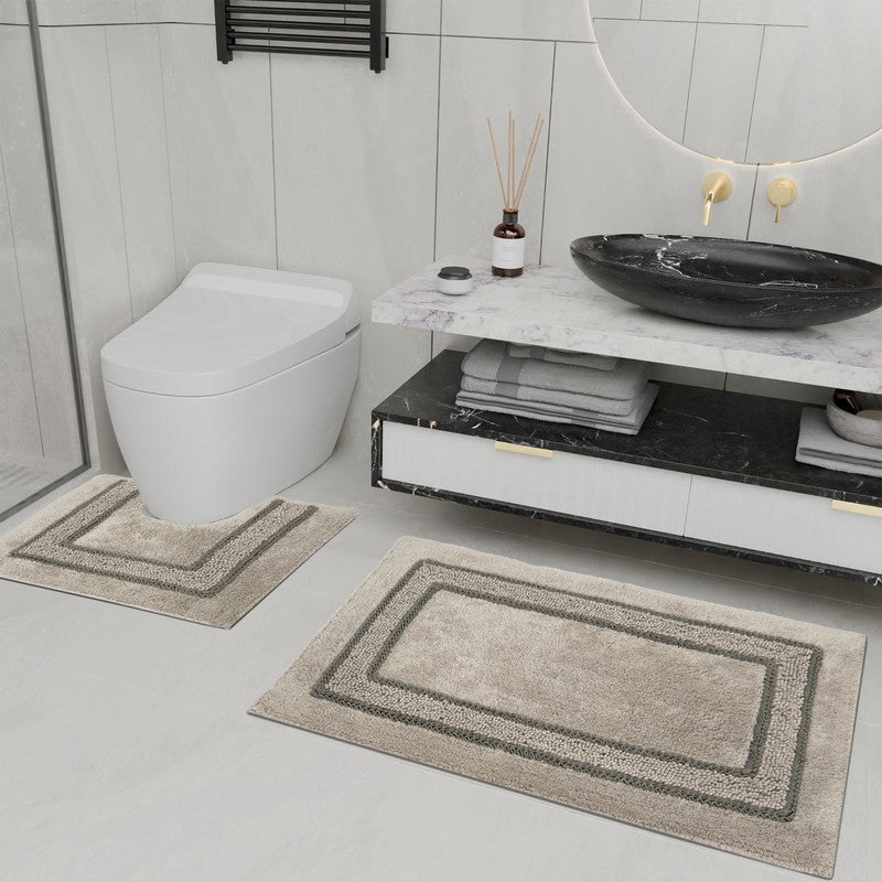 SpaStep Cotton Bath Mat (Brown) - Set of Two media 3