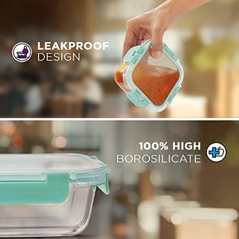 Tifrex Leak Proof Glass Lunch Box (310 mL Each) - Set Of Four media 6
