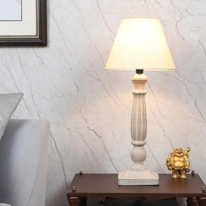 Chanley Magni Fabric Table Lamp - White media 1