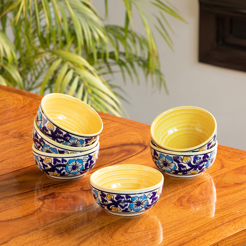 Tulika Ceramic Snack Bowl (220 mL) - Set Of Six