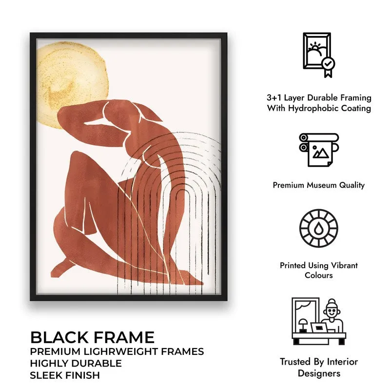 Embrace of Silence Canvas Wall Painting With Black Frame media 9
