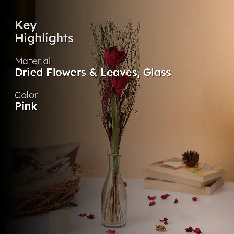 Roseair Artifcial Flower With Glass Vase media 2