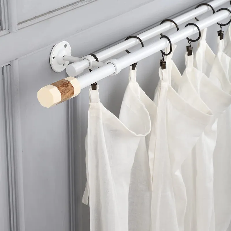 Opaline Duo Extendable 1" Double Curtain Rods With Round Finial & Brackets media 1