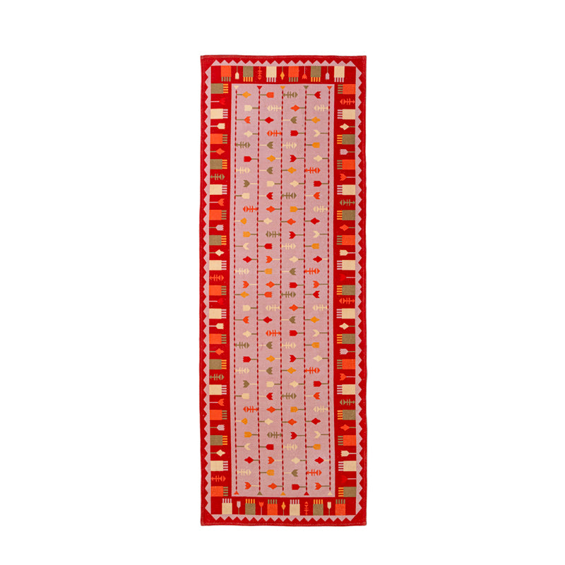 Zariel Cotton Runner Rug - Red