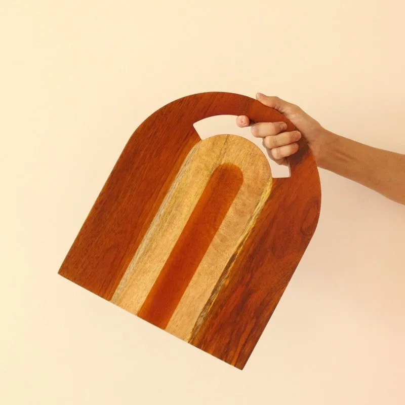 GoldenAura Dine Wood Platter media 5