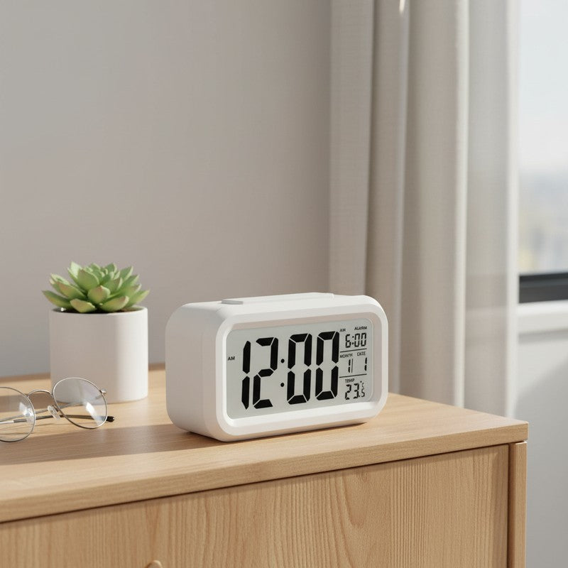 Time Nest Rectangle Plastic Table Clock