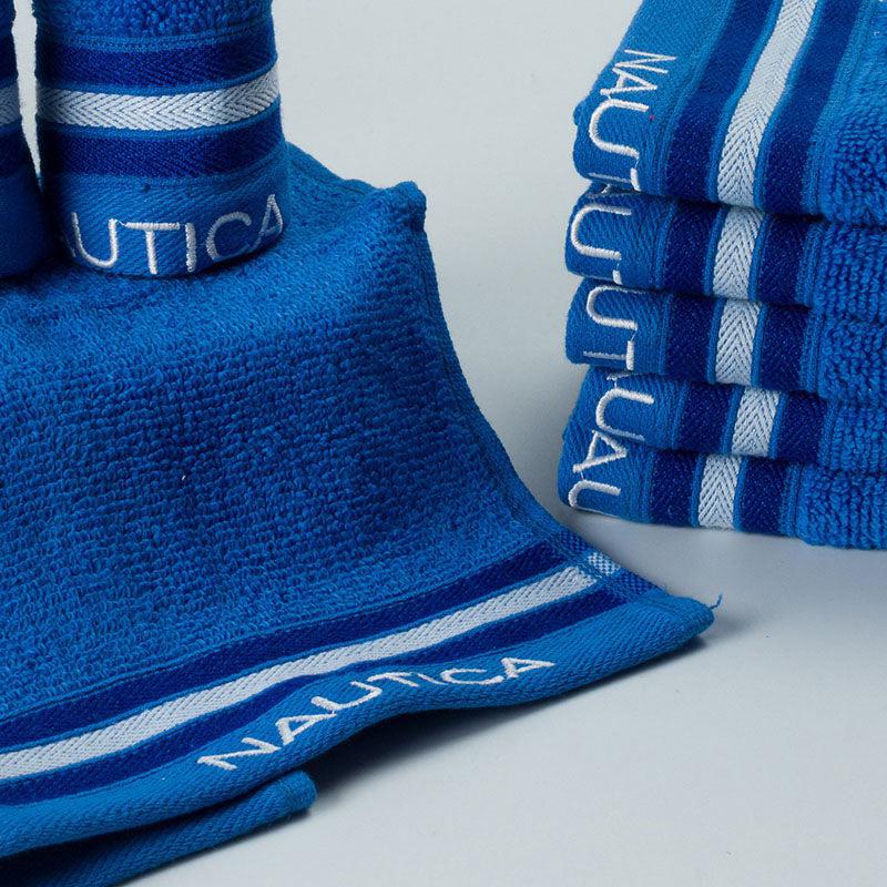 Nautica Dove Down Cotton Face Towel (Blue) - Set Of Eight media 3