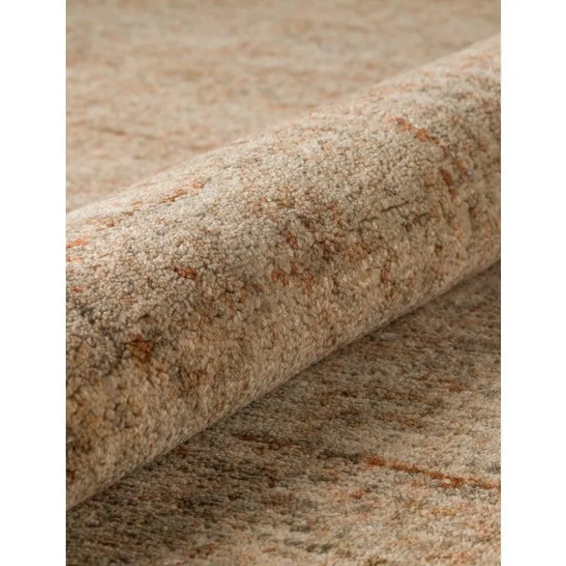 Handloom Hand Tufted Harmony Wool Rug - Brown & Orange media 4