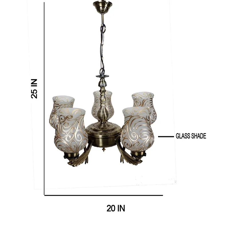Dila Vistara Mosaic Golden Antique Ceiling Lamp media 4