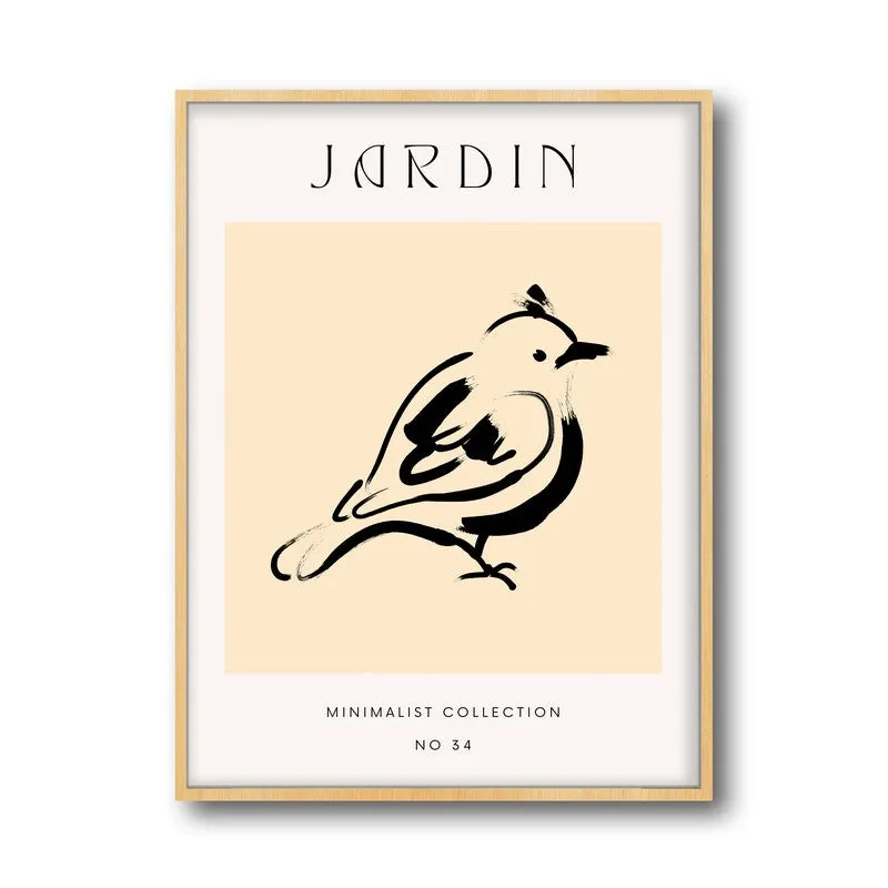 Chirping Melody Archival Canvas Wall Art - Natural Brown Frame media 5
