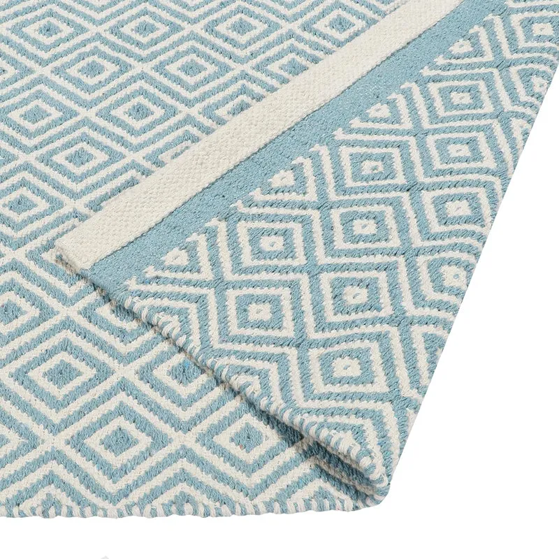 Earthica Cotton Runner Rug - Sky Blue media 6