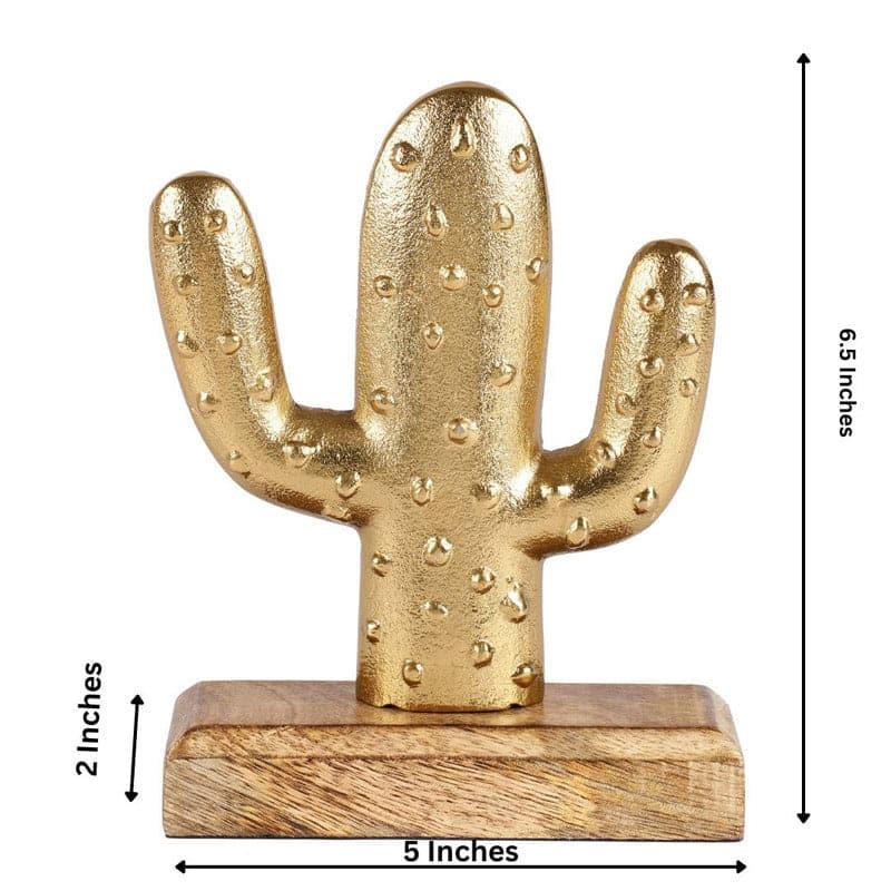 Cactus Charm Showpiece - Gold media 5