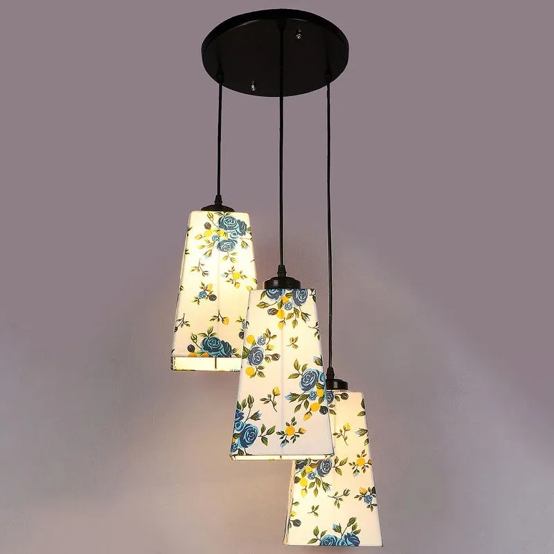 Shadowlux Triple Metal Ceiling Lamp - White & Blue media 6