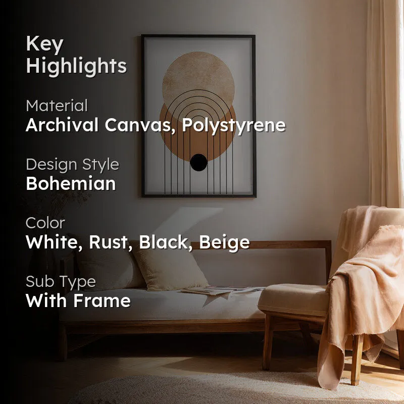 Centered Harmony Canvas Wall Painting With Black Frame media 2