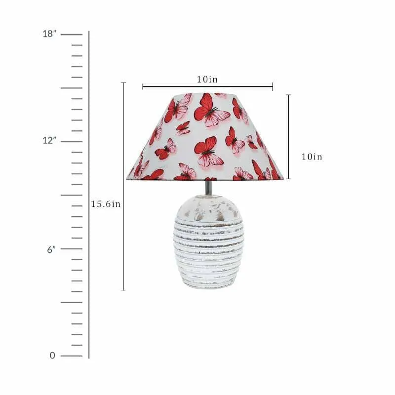 Monarch Relm Fabric Table Lamp - Orange,White media 8