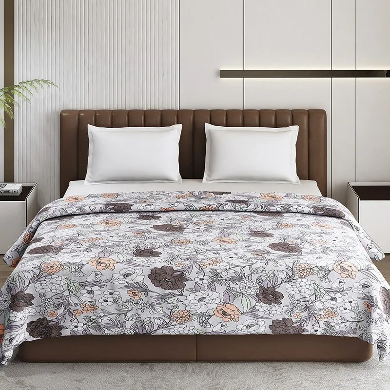 Monte Carlo Leafvora Floral Print Polyester Blanket (Multicolor) - 210 GSM media 4