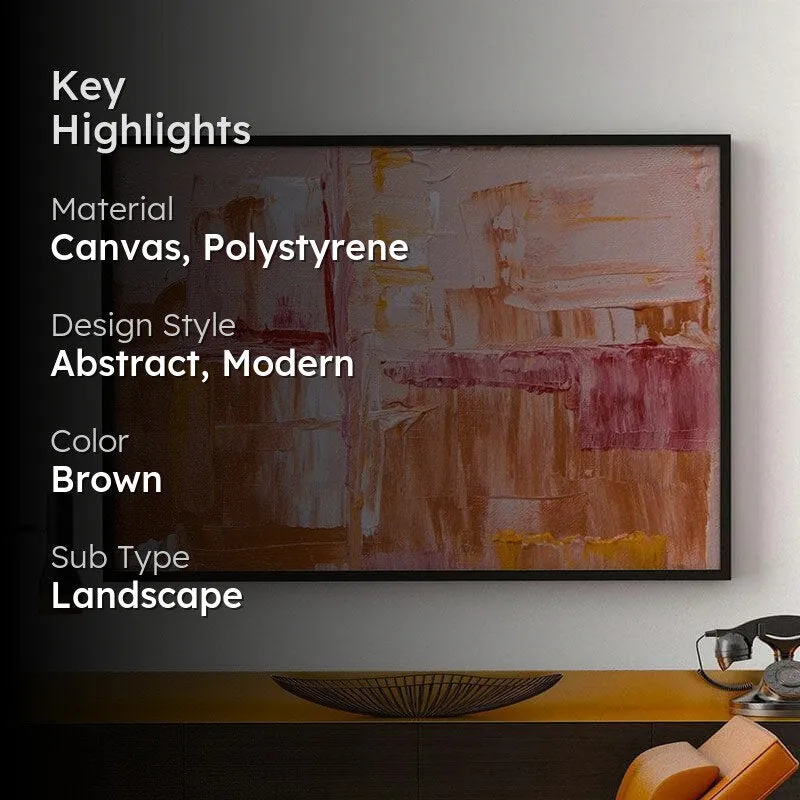Joyful Abstract Canvas Painting - Black Frame media 2