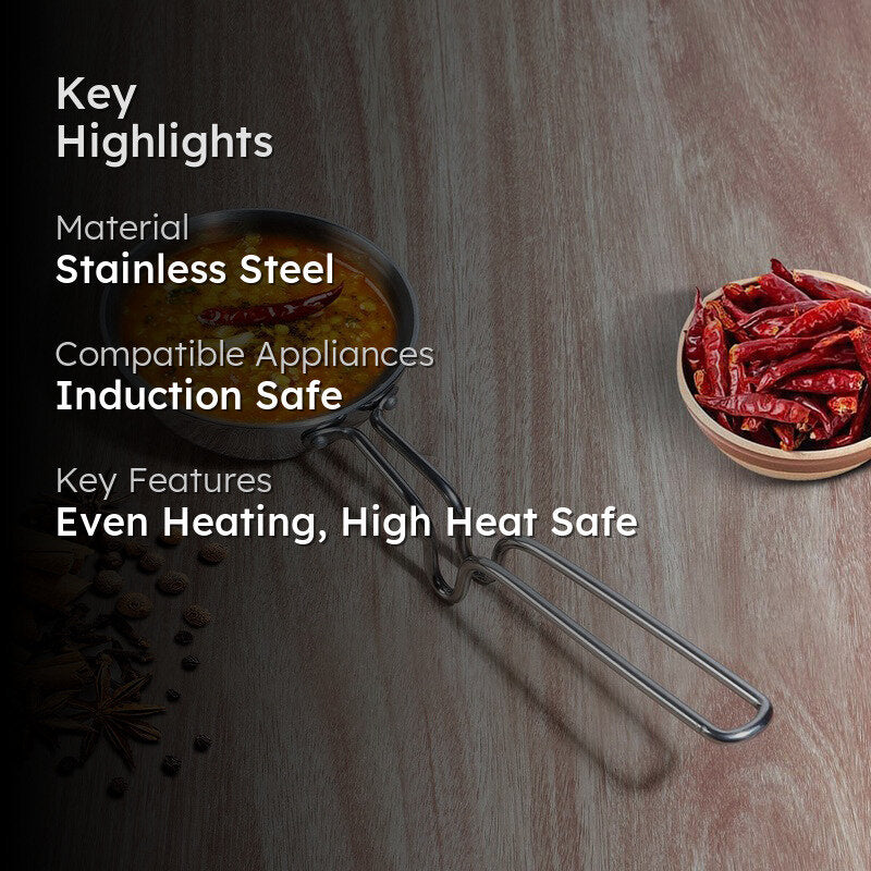 Vinod Zyora Stainless Steel Tadka Pan - 400 ML media 2
