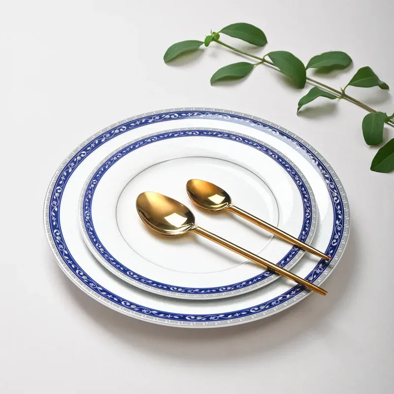 Dinole 24k Gold Brushed Porcelain Dinner Set - 33 Piece Set media 3