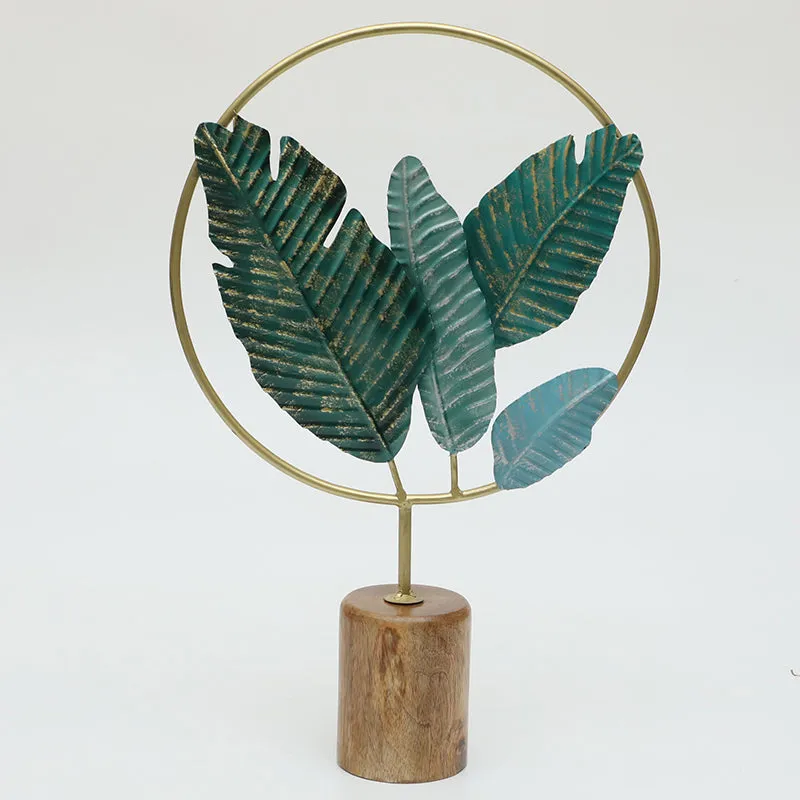 Fantine Metal and Wood Leaf Showpiece media 3