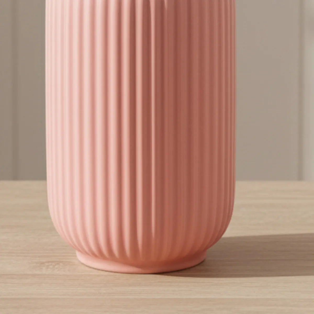 Opulent Ribbed Ceramic Vase - Pink media 8