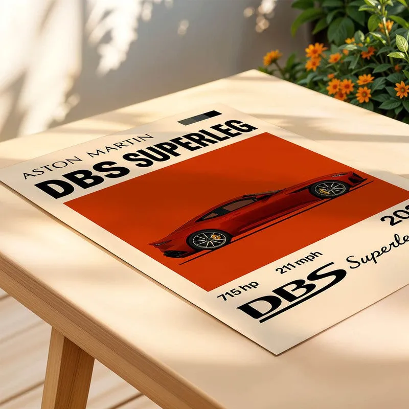 DBS Superleggera Wall Poster - Red media 4