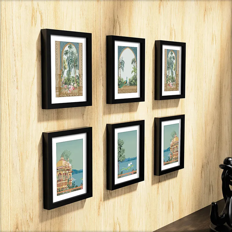 Mughal Archways Wall Art With Frame - Set Of Six media 7