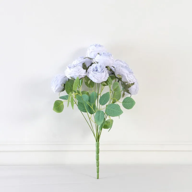 Petalisse Rose Fabric Artificial Flower - Blue media 4
