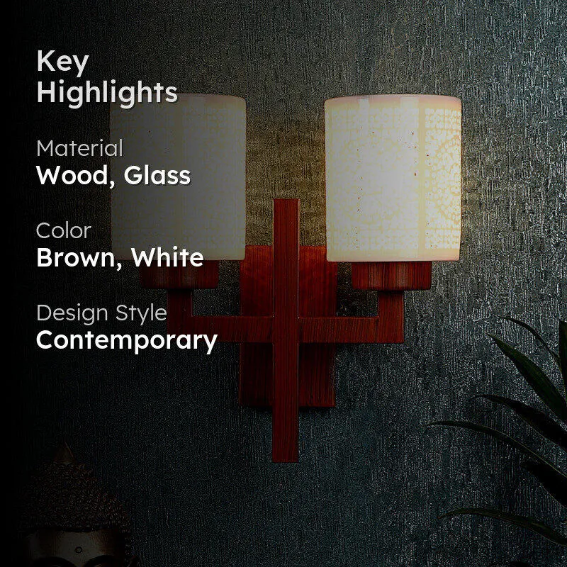 Ivra Duo Wooden Wall Lamp media 2