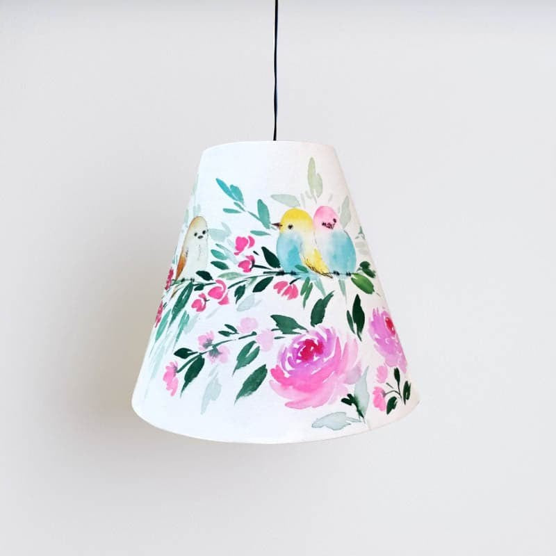 Bloomera Groom Handpainted Fabric Ceiling Lamp media 5