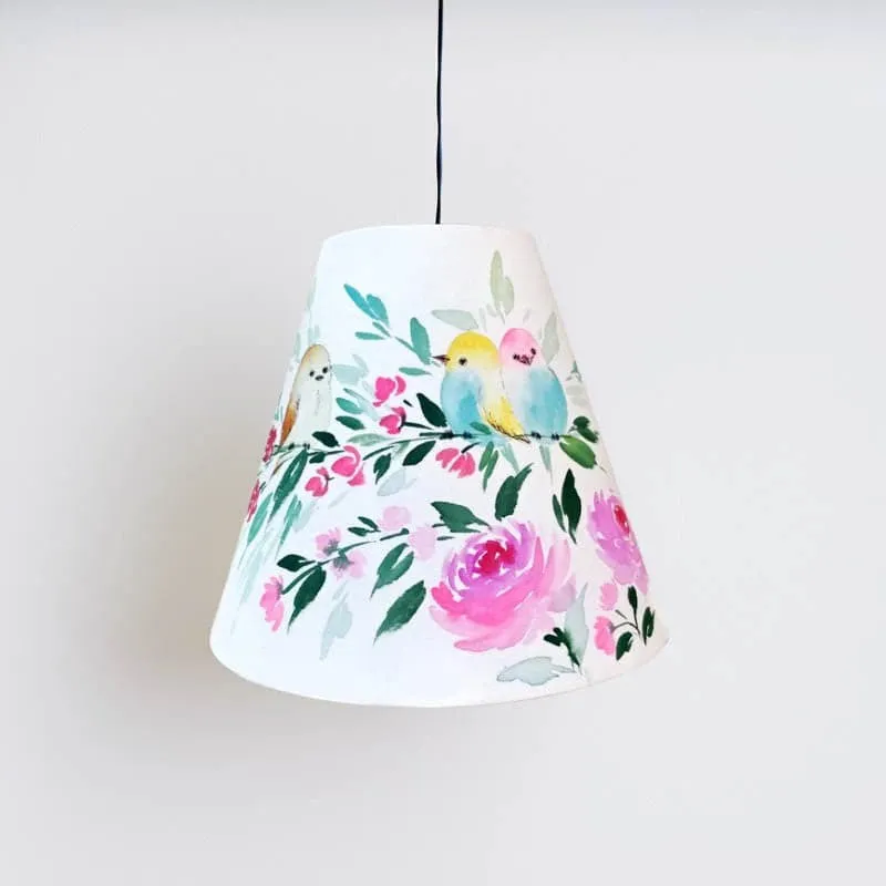 Bloomera Groom Handpainted Fabric Ceiling Lamp media 5