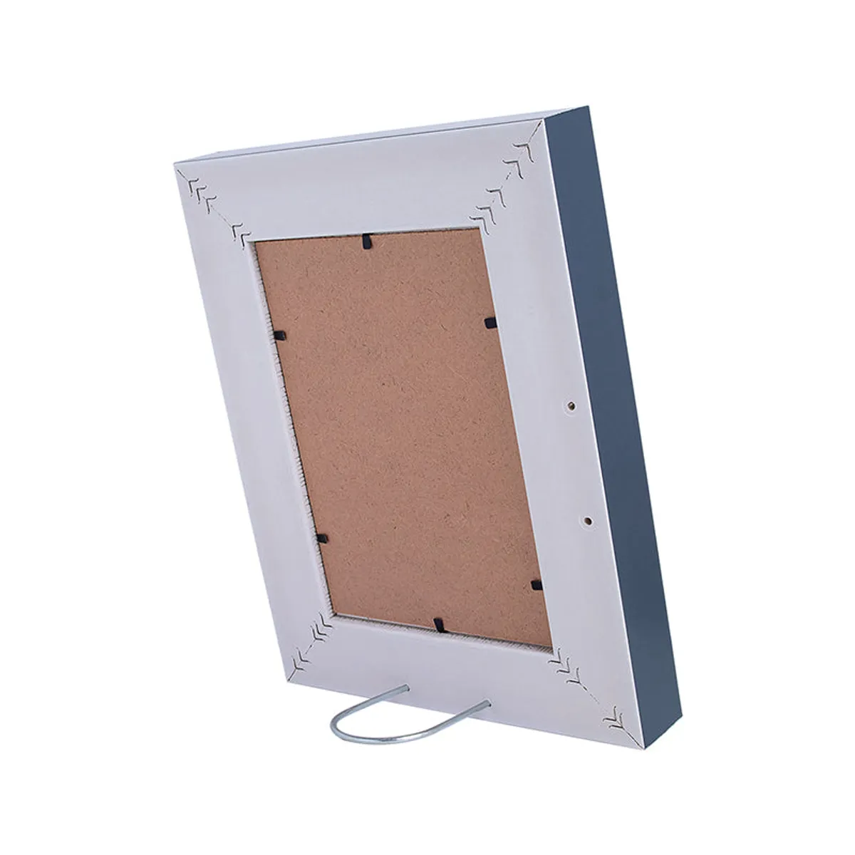 Back view of the photo frame showing its tabletop stand