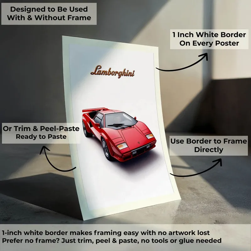 Red Rocket Lamborghini Wall Poster media 9