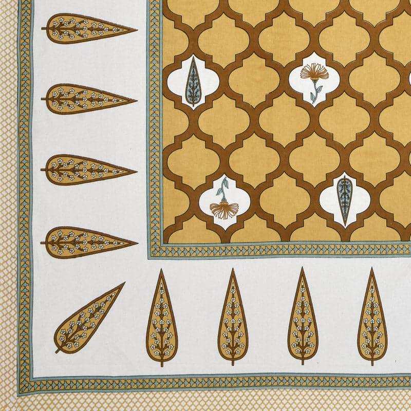 Ashima Printed Cotton Bedsheet (Mustard) - 180 TC media 5