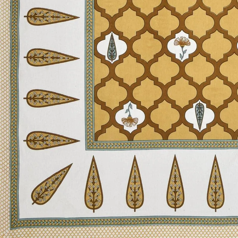 Ashima Printed Cotton Bedsheet (Mustard) - 180 TC media 5