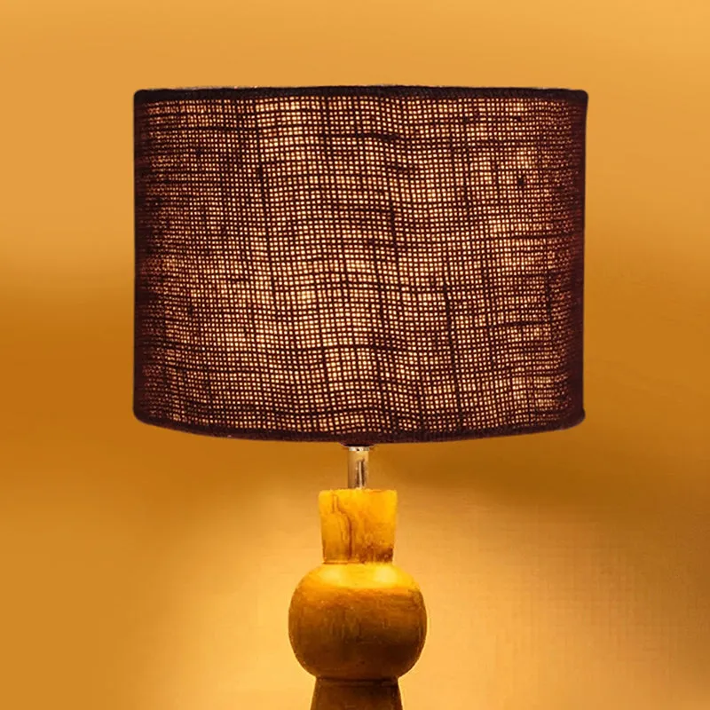 Angler Jute Wooden Table Lamp - Brown media 4