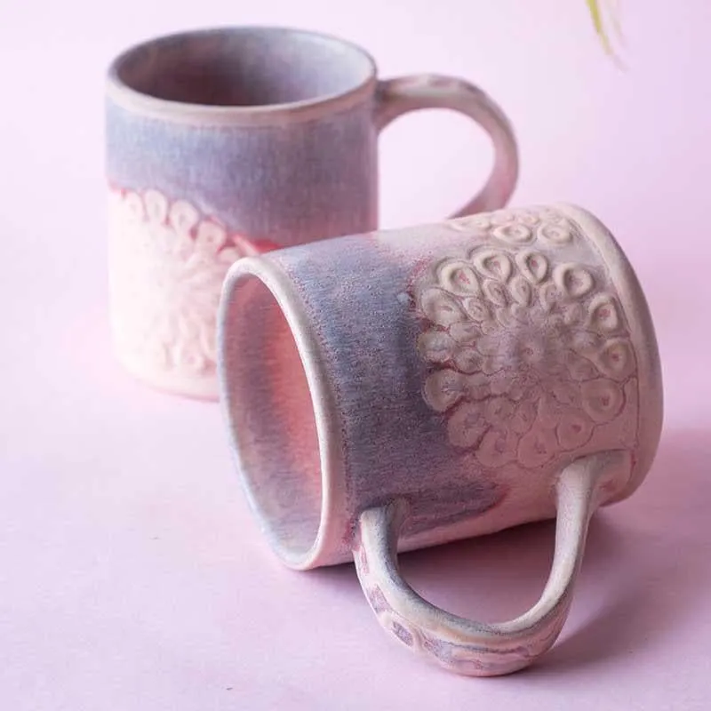 Halfling Stoneware Coffee Mug (350 mL Each) - Set of Two media 3