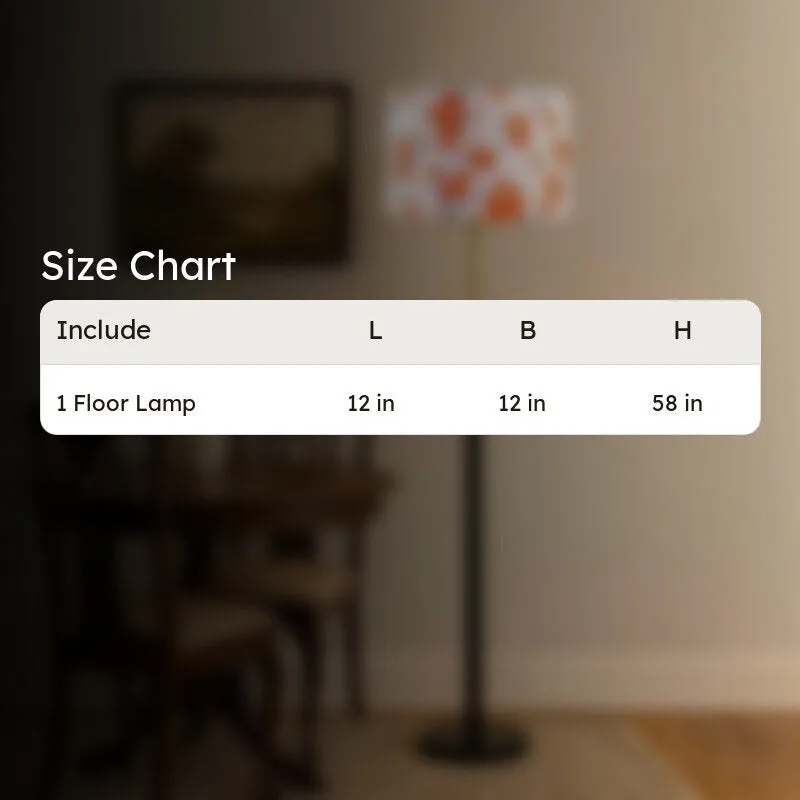 Retro Shine Wooden Floor Lamp - Orange media 9