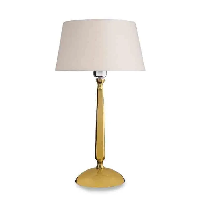 Baroque Fabric Table Lamp - Gold,Beige media 3