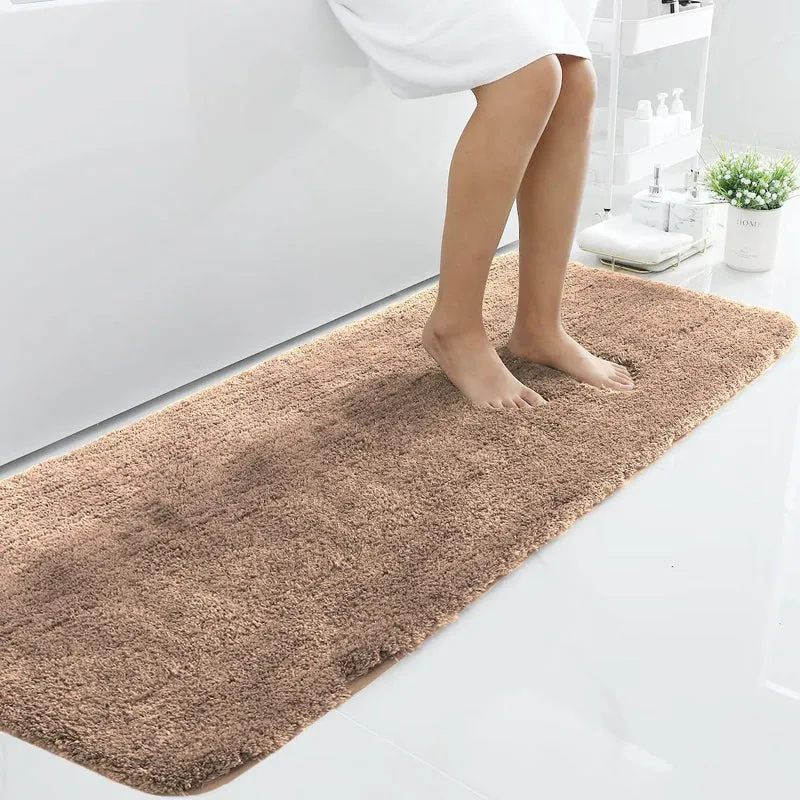 Vegas Luxe Micro Fiber Runner Rug - Rust media 1