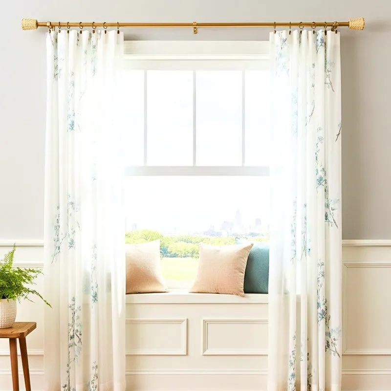 Weavora Extendable 1" Single Curtain Rod With Urn Finial & Brackets media 4