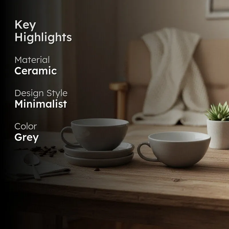 Brew Cup & Saucer (180 mL Each) - Set of Two media 2