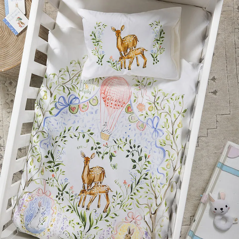 Dreamy Deers Kids Cotton Bedsheet - 200 TC media 1