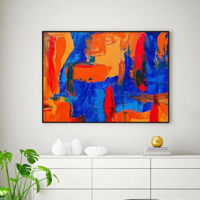 The Vibrant Abstract Canvas Wall Art - Black Frame media 3