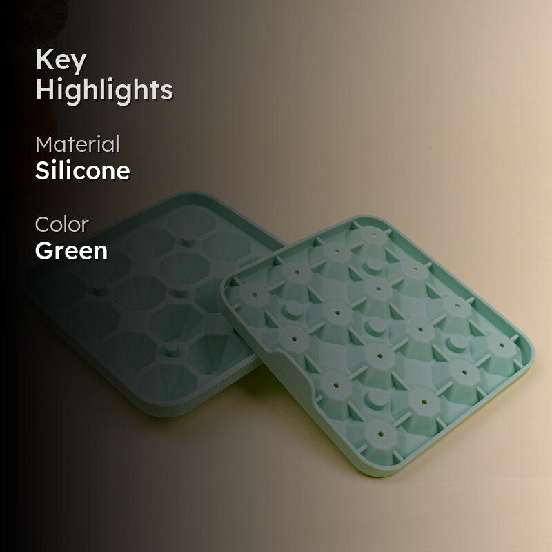 Diamond Silicone 16-Cube Ice Mould - Green media 2