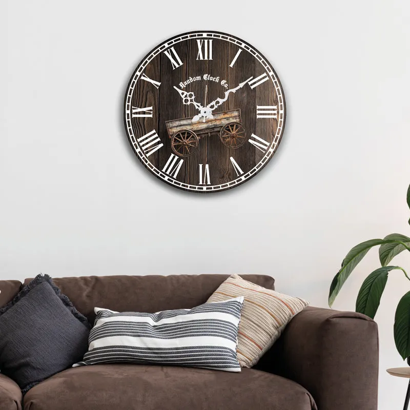 Wheel Of Time Wood Analog Wall Clock media 5