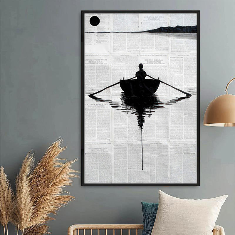 The Reflective Row Wall Painting With Frame