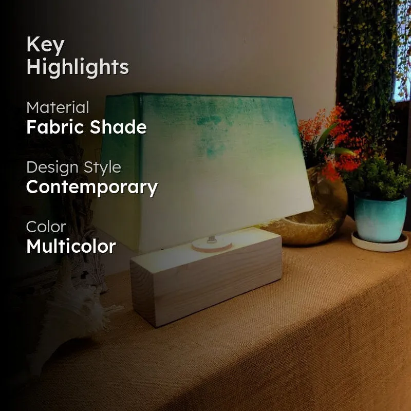 Grady Gleam Recto Handpainted Fabric Table Lamp - Multicolor media 2