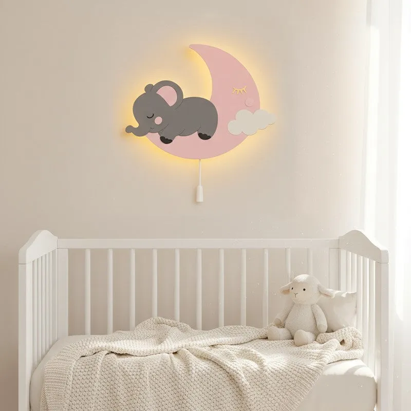 Dreamy Elephant Battery Operated Wall Lamp media 1